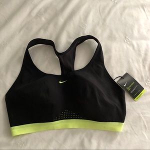 Nike Sports Bra in Neon Yellow and Black